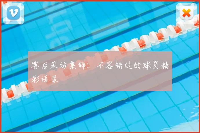 赛后采访集锦：不容错过的球员精彩语录